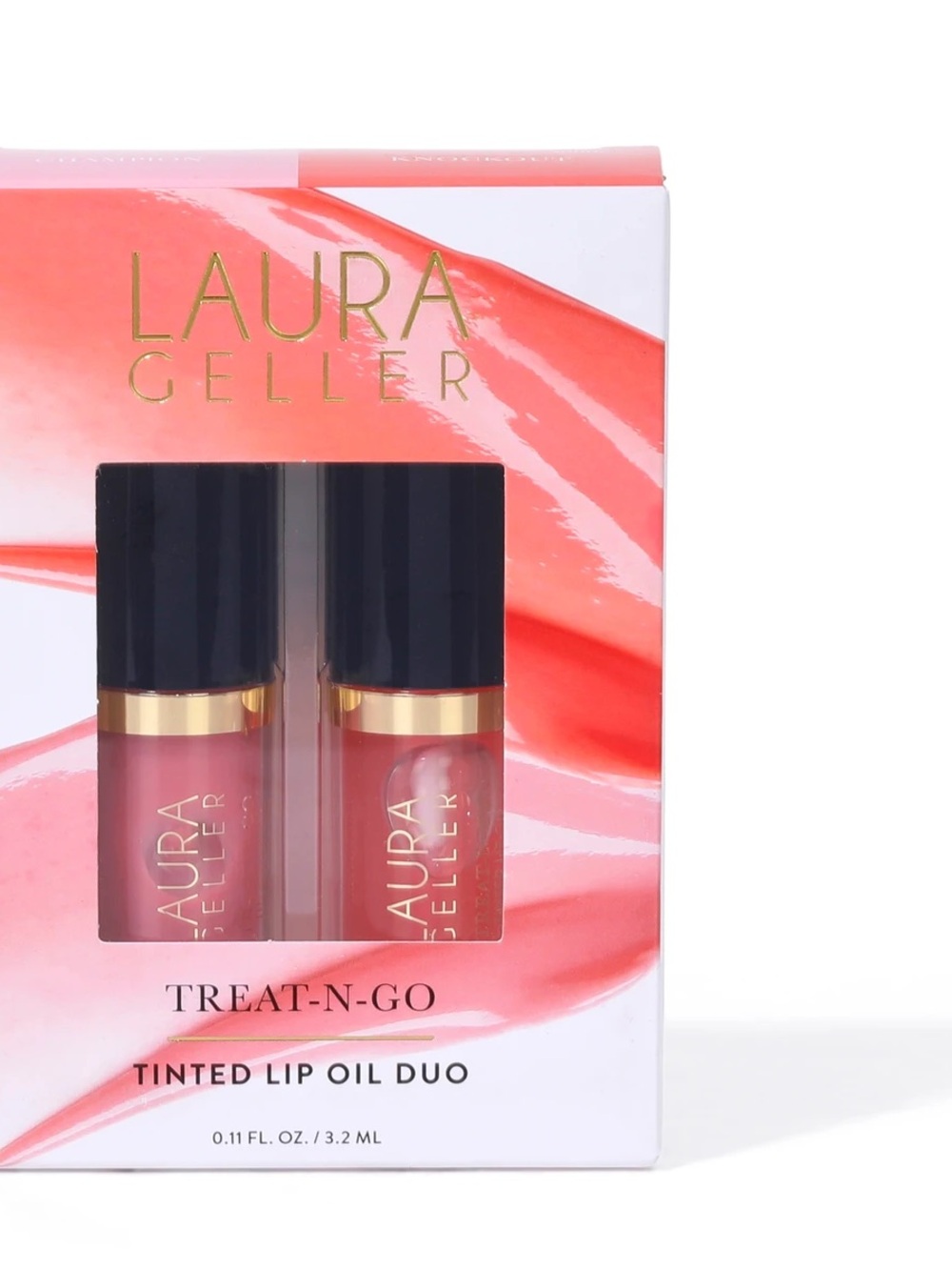 Laura Geller Treat-N-Go Tinted Lip Oil Duo — Rose Pink Shades- NWT